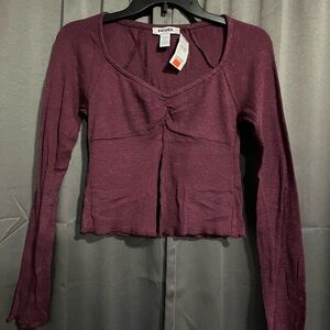 RSQ Women's Plum Long Sleeve Top